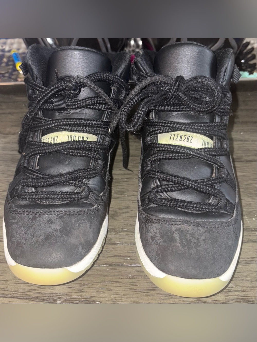 Jordan Kids Black and Ivory Low-Top Sneakers